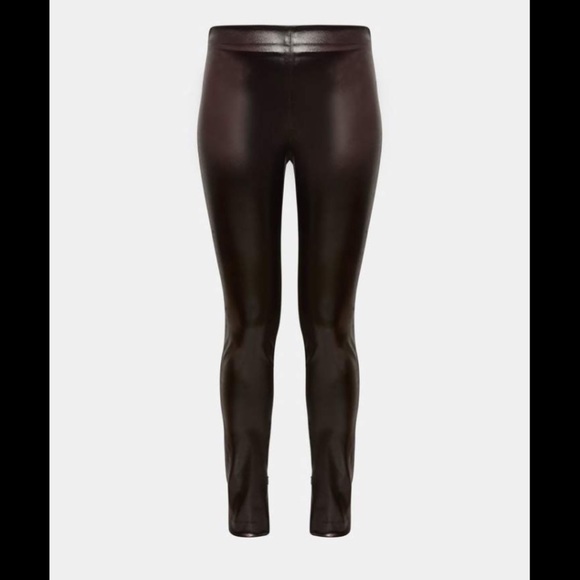 theory faux leather pants